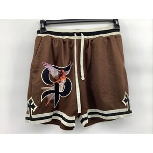 Saint Potential Shorts Mens S Brown Angel Graphic Mesh Basketball Streetwear